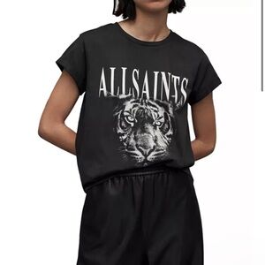 All Saints Black Graphic Tee